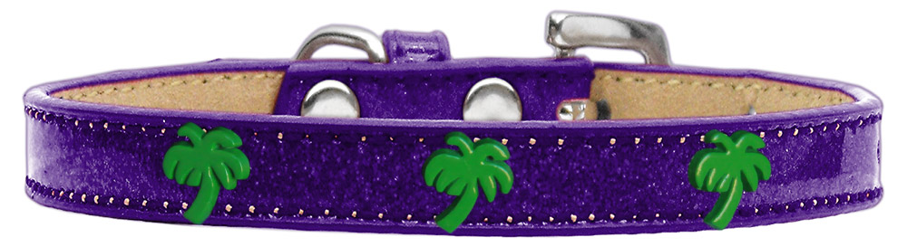 Green Palm Tree Widget Dog Collar Purple Ice Cream Size 10